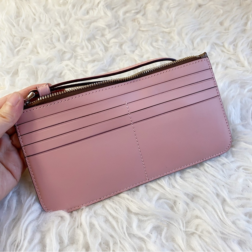 Coach Zip Top Wallet In Signature Canvas - Picture 4 of 6